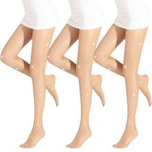 1 Stück Damen transparente glänzende Strumpfhose mit Sternrhinestone-Verzierungen, beige & kaffee, körperbetont, Frühling/Sommer