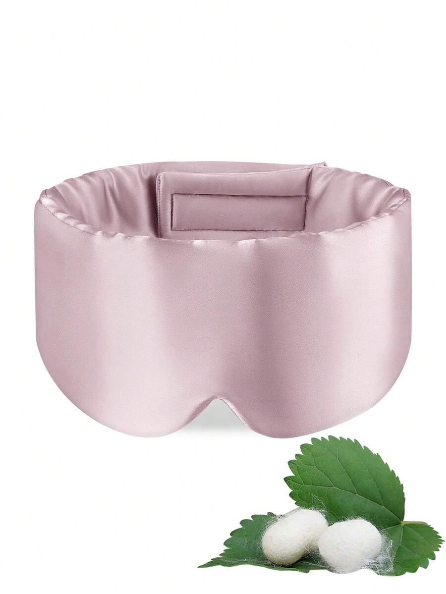 Masker Tidur Sutra Mulberry 100%, Unisex, Tali Pengikat yang Dapat Diatur, Ukuran Besar, Kedap Cahaya, Cocok untuk Tidur Semalaman, Perjalanan dan Tidur Siang, Warna Cerah