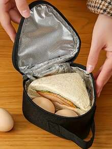 1pc Thickened Aluminum Foil Insulated Lunch Bag, Portable Reusable Lunch Bag