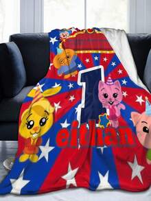 1Pc Plim Plim Blanket Anime Lovers Gift Idea - Luxuriously Soft Flannel Blanket For Couch, Camping & Travel Adventures - màu đen - Xem 1