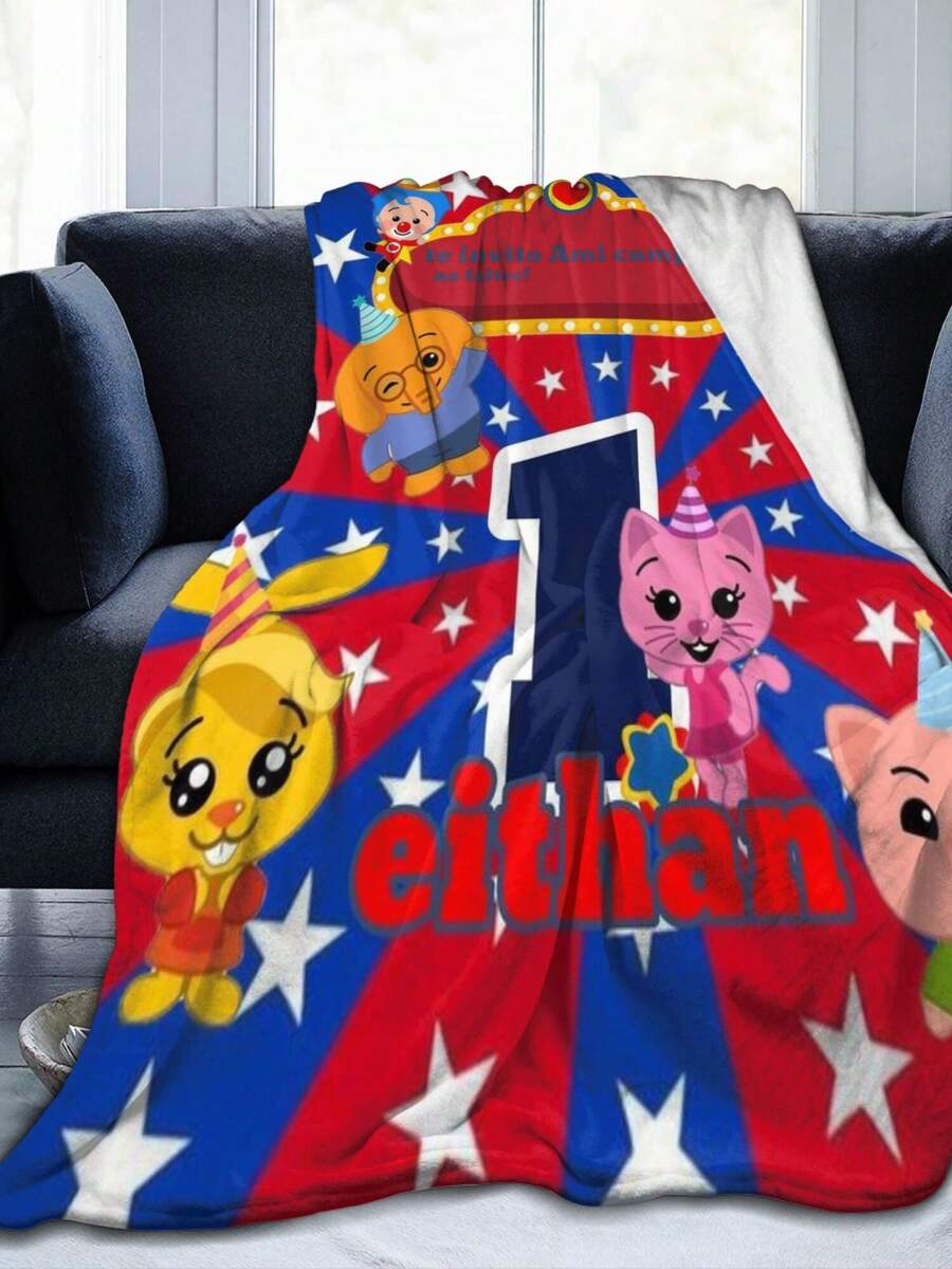 1Pc Plim Plim Blanket Anime Lovers Gift Idea - Luxuriously Soft Flannel Blanket For Couch, Camping & Travel Adventures - màu đen - Xem 1