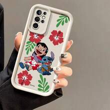 Miniso Phone Case With Lilo & Stitch From Disney's Lilo & Stitch Print, Featuring Hawaiian Hibiscus Flowers & Tropical Plants, Lilo In Hawaiian Outfit & Stitch With Ukulele For Samsung Galaxy S25 Ultra/S25 Plus/S25/ Galaxy S24 Ultra/S24 Plus/S24/S24 FE/S23 Ultra/S23 FE/S22Ultra/S22 Plus/S22/S21 Ultra/S21 Plus/S21/S21 FE/A13/A14/A15/A16/A17/A33/A34/A35/A36/A52/A53/A54/Galaxy Note20Ultra/Galaxy Note20,Galaxy S25 Case,Galaxy S25 Case,Galaxy S25 Ultra Case Plus Stocking Stuffers,The Girlfriend,The Chosen,Early Fall Fashion. - 酒紅色 - 查看 3