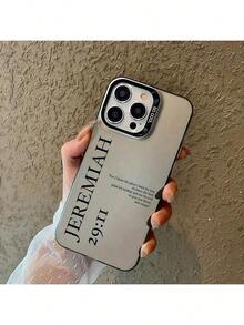 Funda de teléfono a prueba de golpes con texto en inglés de versículo bíblico negro, compatible con iPhone 16 Pro Max, 15, 14 Plus, 13, 12, 11, impermeable, anti-caída y resistente a los arañazos Funda para smartphone con diseños variados - Negro - Ver 3