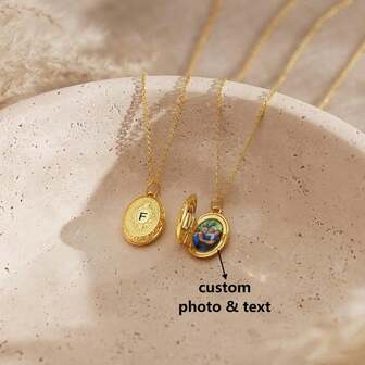 Custom Personalized Vintage Locket Necklace, Custom Picture Locket Necklace, Grandma Necklace, Christmas Gift, Best Friend Gift For Her, Anniversary