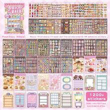 中国菜创意贴纸书，中国菜食谱贴纸素材书，美味食物DIY剪贴簿贴纸书 - 彩色 - 查看 2