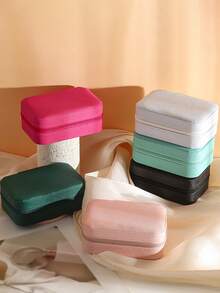 1个旅行首饰盒，女士礼物，迷你首饰收纳盒带镜子，项链耳环架，粉色旅行必备，妇女节礼物，适合度假海滩、浴室、卧室收纳，大容量 - 彩色 - 查看 10