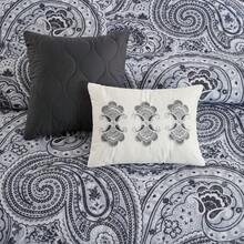 Elegant 8 Pieces Paisley Print Bed In A Bag Comforter Set, All Season Lightweight & Breathable Bedding Set, Cozy Home Textile Fits Lux Bedroom Decor, Halloween Christmas Thanks Giving Gifts - màu đen - Xem 4