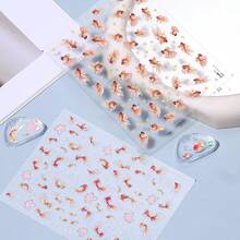 SMI Fine 1pc Adorable Starfish Koi Fish Decal 5D Jellyfish Ocean Fish Bubble Stickers Suitable For DIY Jewellery, Epoxy Resin Accessories - Clear - View 7