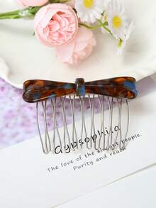 Peigne à cheveux en acétate avec nœud pour femmes, dompte-cheveux pour frange et cheveux rebelles, peigne réversible antidérapant, accessoire capillaire polyvalent minimaliste et élégant pour des cheveux volumineux, coiffure de côté, qualité premium, peigne à cheveux, accessoires pour la tête, accessoires capillaires pour femmes