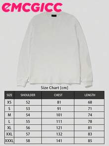 EMCGICC Y2k Long Sleeve Shirt, Urban Art Punk Graphic T-Shirt Cotton 250g, Preppy Lettering Fashion Hip Hop Men's Long Sleeve T-Shirt, Fun Vintage Shirt, Regular Fit, Wild Bloom Street Style, Digital Print, Ideal Gift - 白色 - 查看 6