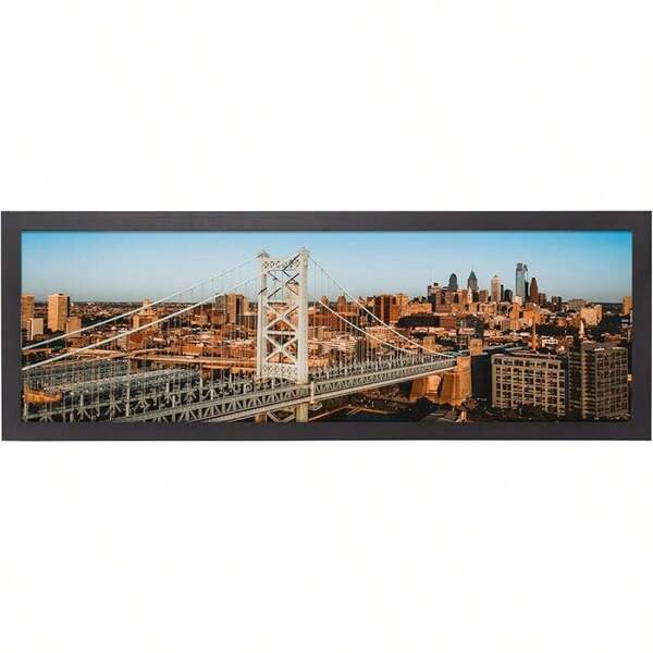 12x36 Frame, 12x36 Panoramic Picture Frame, Solid Wood Poster Frame-Horizontal And Vertical Wall Hanging Home, Exhibition, Caffe(Black)