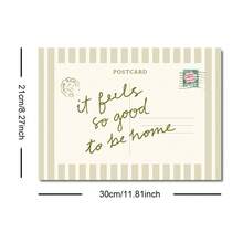 1幅装裱/未装裱“回家真好”明信片语录帆布海报，温馨绿色旅行主题墙面艺术印刷品，简约美学多巴胺装饰画，适用于公寓、客厅、卧室、现代家居装饰 - 彩色 - 查看 9