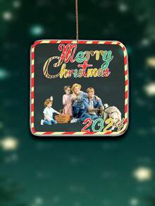 个性化家庭照片挂饰，可定制姓名，房屋造型，节日装饰，2025年圣诞树挂饰，家居装饰纪念品，印有您照片的节日挂饰，冬季节日装饰，家庭姓名礼物，送给父母、朋友、新婚夫妇、乔迁之喜的收藏礼物，个性化家庭照片挂饰，节日日历 - 彩色 - 查看 18