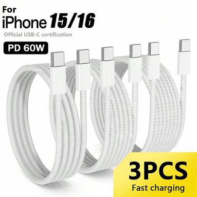 Cabo de Transferência de Dados de Alta Eficiência e Carregamento Rápido Compatível com iPhone 17, 17 Pro Max, 17 Pro, 17, Air, 16, 15, Series, 1m