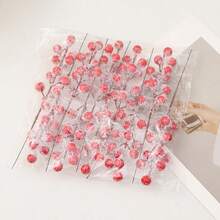 10pcs Artificial Snowberry Stems, Red Snowflocked Holly Berry Branches, Suitable For Tree Decoration, DIY Holiday Craft, Decor, Valentine's Day, Gift,Fake Plants Home Decor Christmas Decorations Room Decor Christmas