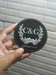 Customized Black Silicone Cup Coaster, Heat-Resistant Glass Coaster, Coffee Table & Bar Furniture Protective Pad, Great Christmas Holiday Gift