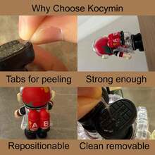 双面粘性粘土，带拉环，100个透明可移除粘点，防水海报粘土胶点，适用于派对装饰、照片墙悬挂工艺品、气球、节日装饰 - 彩色 - 查看 3