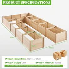 Merluxy Raised Garden Bed With 19.6 Inch Deep U-Shaped Planter Box, Modular Wooden Design For Flexible Outdoor Gardening Layouts, Ideal For Patio, Yard, Or Greenhouse - 7.5x15x1.6 FT - View 4
