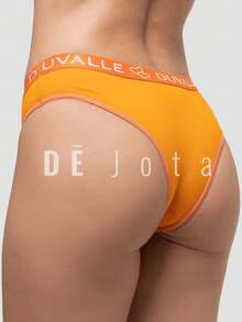 Kit 5 Calcinha Cós Cotton Cintura Alta Algodão Tanga Confortável Feminina Básica Calcinhas Elástico - Multicolorido - Visão 6