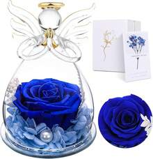 Valentinstagsgeschenke für Frauen |   Ewige Infinity Blaue Rosen im Glas mit Licht |   Konservierte Blumen Mit Geschenkbox |   Für Frauen, Mama, Oma, Freundin |   Zum Valentinstag, Muttertag–Deko & Geschenk ​