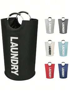 Clothes Basket, Laundry Basket, Gift Basket, Dirty Clothes Basket, Dirty Clothes Hamper, Storage Box, Storage Basket, Organizing Basket, Foldable, Portable And Space-Saving, Soft, Durable And Sturdy, With Handles - Random Styles - View 2