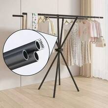 1pc Foldable Multifunctional Clothes Drying Rack Balcony Clothes Drying Rack Storage Coat Rack Bedroom Hanging Clothes Rack Storage Shelf - Multicolor - Ver 4