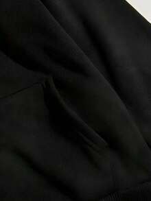 christmas Día de Todos los Santos Sudadera con capucha de otoño e invierno para hombre con un patrón de impresión de texto de bolsillo cómodo y agradable para la piel, adecuada para el hogar al aire libre, etc. - Negro - Ver 5