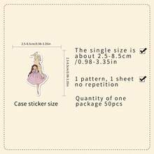 50 pezzi Adesivi da favola, adesivi principessa, adesivi a forma di cuore, adesivi romantici, adesivi graffiti, adesivi estetici, adesivi in vinile impermeabili per laptop, telefono, auto, skateboard, borracce, scrapbooking, computer, diario