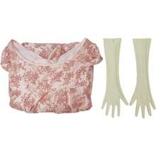 Edwina Sharma Dress Regency Dress Women's Highwaiste Line Floral Dress With Gloves - 粉色 - 查看 5