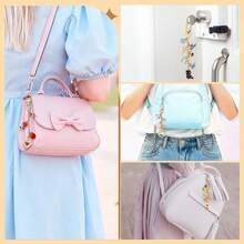 5/10件套简约INS风金属钥匙扣，手提包钥匙圈挂件配件，3种款式可选，可用于DIY装饰 - 金黃色 - 查看 10