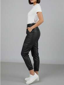 Jogger vinipiel negro - Negro - Ver 3