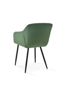 Goeurvant Contemporary Vertical-Stripe Upholstered Dining Chairs With Armrests & Metal Legs For Dining Room, Kitchen, Living Room - Set Of 2 / Set Of 4 / Set Of 6 - Bright Green - 綠色 - 查看 8