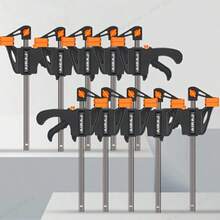 Woodworking Clamp Tool Set, Made Of Durable ABS + Carbon Steel, Manual Squeeze Tool Kit, F-Type Design, Easy To Operate, High Load-Bearing Capacity, Suitable For Wood Positioning, Workpiece Fixation And Other Operations. As An Essential Tool For Woodworking DIY, Applicable For Homemade Crafts. - Color/style Random - View 2