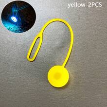 2个装背包挂灯，硅胶材质，小型警示LED灯，适用于夜间迷你LED跑步灯、手电筒，可用于露营、徒步旅行和背包照明。