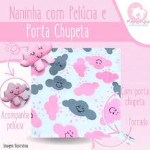 MeF Mae e Filho Baby Burp Cloth With Animal, Pacifier Holder, And Plush Toy - Lilac Safar - View 3