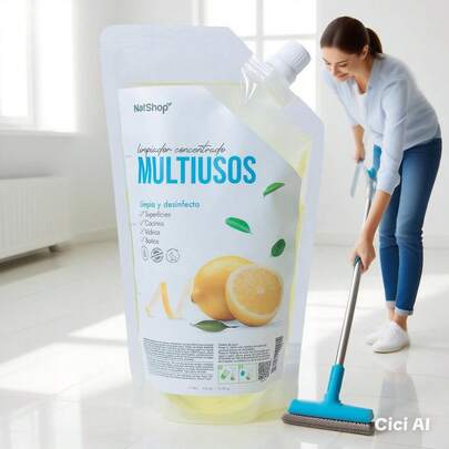 kit de Limpiador multiusos concentrado de cítricos, con dispensador y envase atomizador.