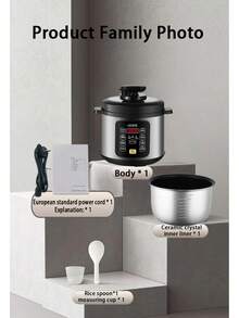 CATEYE Melaide- 6-In-1 Electric Pressure Cooker, Rice, Stew, Beef Tendon, Soup, Cake, Congee,Non Stick To The Inner Liner , 5 Quart