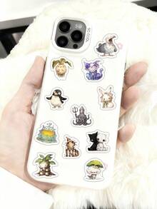 50 PIEZAS/PAQUETE Paquete de pegatinas de criaturas fantásticas y caprichosas, calcomanías de monstruos místicos de Kawaii para teléfono, estuche escolar, diario y decoración de manualidades DIY