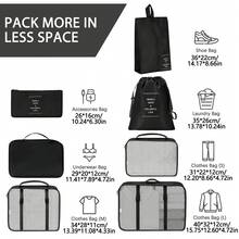 7pcs New Travel Storage Bags Portable Suitcase Clothes Organizer Packing Cubes For Business Trip And Travel School Supplies School Stuff For School For College Dorm Room Decor Bedroom Decor Dorm Essentials For School Student Teacher Clothes Storage Travel Bag Set Travel Organizer Set Travel Essentials Back To School Supplies - Hồng - Xem 2