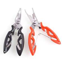 2PCS Fishing Pliers Scissors Line Cutter Braid Split Ring Tool Lip Grip TACKLE - Black - View 2