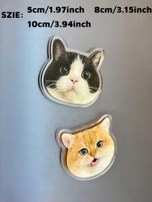 1Pc Custom Pet Acrylic Fridge Magnet, Personalized With Pet Photo, Ideal For Pet Lovers, Home Decor, Christmas - Multicolor - View 3