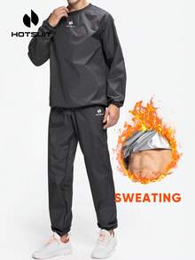 HOTSUIT 男士桑拿服，防撕裂吸汗套装，健身拳击训练夹克，耐用健身服，运动服，桑拿服（上衣和裤子），情人节礼物