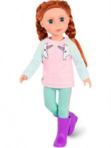Glitter Girls Dolls by Battat - Dreaming Fashion Outfit (Rosa) - Ropa y Accesorios para muñecas de 14 Pulgadas para niños de 3 años en adelante - Juguetes para niños - Pijama de mariquita brillante - Ver 2