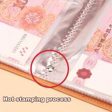 1pc Large Capacity A6 Budget Binder 100 Envelopes Money Savings Book Waterproof PU Organizer For Daily - Multicolor - View 5