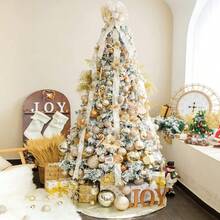 22 pezzi di palline di Natale in plastica infrangibili, decorazioni da appendere per albero di Natale, con riempimenti delicati e luccicanti, adatte per decorazioni natalizie, feste di Ognissanti e altre decorazioni