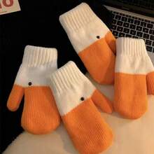 手工针织天鹅手套，可爱的动物手套，配有柔软的毛绒衬里，温暖毛茸茸的冬季爪子，适合女性女孩，有趣的圣诞礼物 - 彩色 - 查看 7