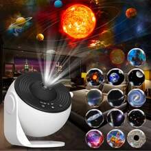 1pc Of 13-In-1 Ultra-Clear Meteor For Galaxy Projector Lamp, USB Interface, USB Lighting Fixtures, 360-Degree Rotating Planetarium LED For Galaxy Projector With Dynamic Meteors, 1/2H Timer And 4-Key Control, RGB Colorful Dynamic Atmosphere Night Light, Suitable For Bedroom Dining Table Ambiance Lighting, Game Room Home Theater Wedding Holiday Gift, Ceiling Illumination.