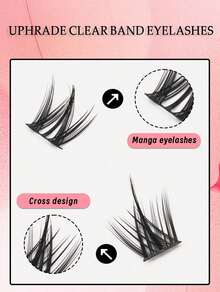 308pcs Comic Lash Cluster Large Capacity Lash Box Set  Soft And Fluffy Lash Clusters Slim Suitable For Beginners Simple And Easy To Wear Suitable For DIY Eyelash Extension Tools Cosplay At Home - C - 查看 4