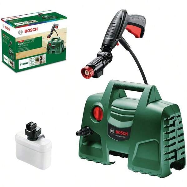 Bosch Home And Garden 1200W High Pressure Washer 1450 PSI With 360 Degree Gun 3m Hose And Detergent Nozzle Self Priming Capable Double Filtration On-Board Hose Storage EasyAquatak 100