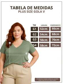 Women's Plus Size Blouse, V-Neck, Short Sleeves, Premium Knit, Basic Casual Style - H00 - 橄欖綠 - 查看 4